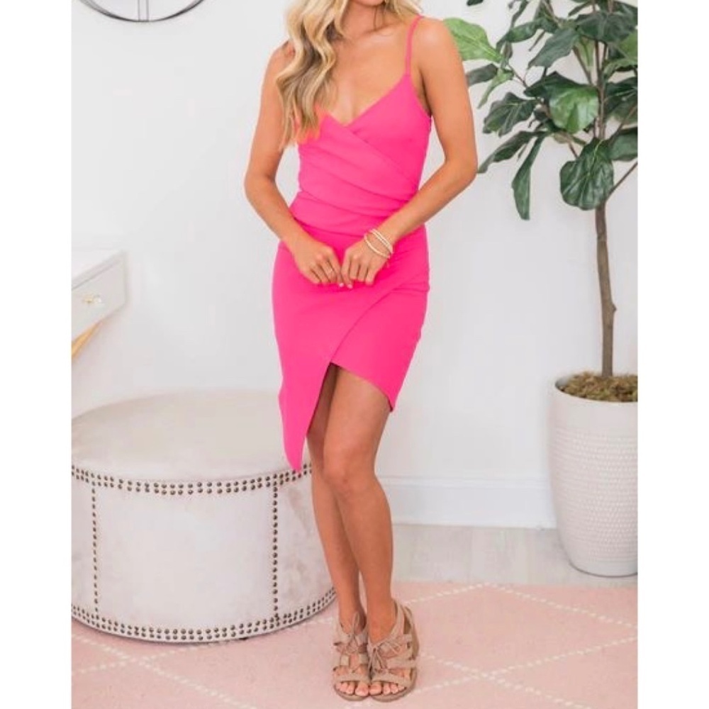 Pink Lily You Make My Heart Shine Dress Hot Pink